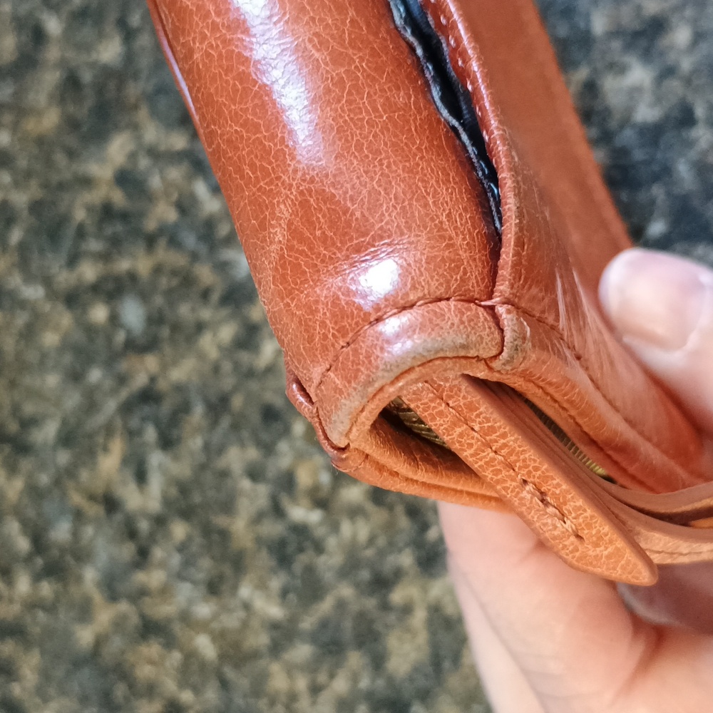 Hobo Brown Leather Wristlet Wallet - Picture 10 of 11